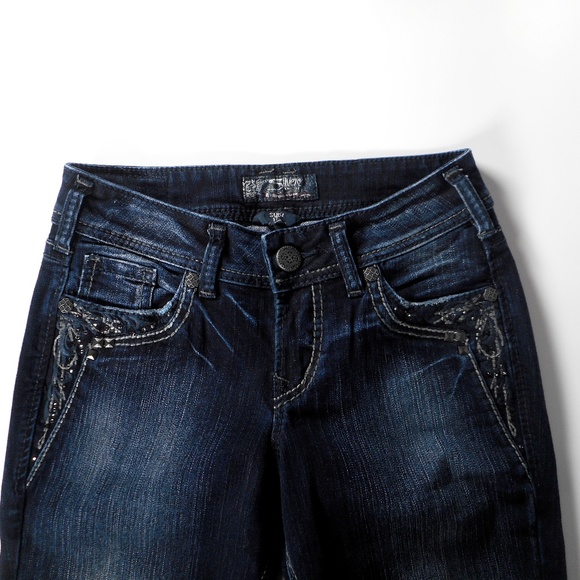 Silver Jeans Suki 17" Denim Blue Jeans 26 x 31.5 - Picture 8 of 11